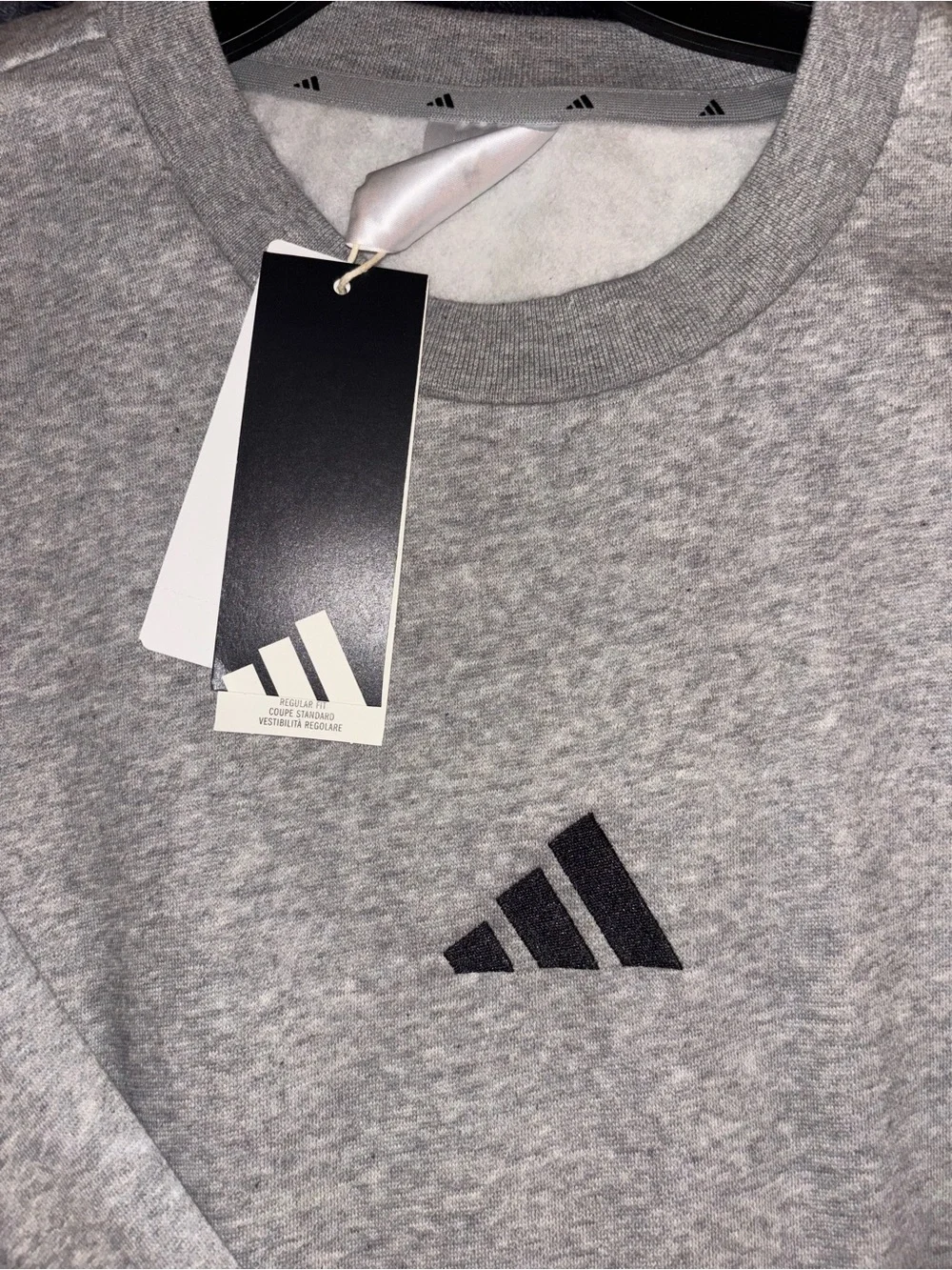 Adidas Men’s Gray Crewneck Sweatshirt